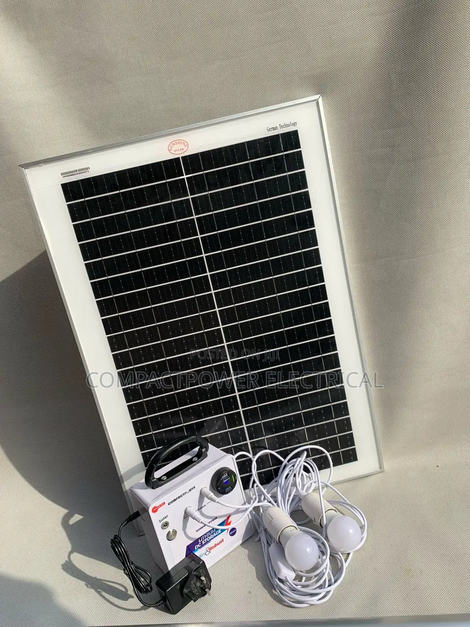60wh Solar Lighting Kits With 40watts 18v Mono Solar Panel
