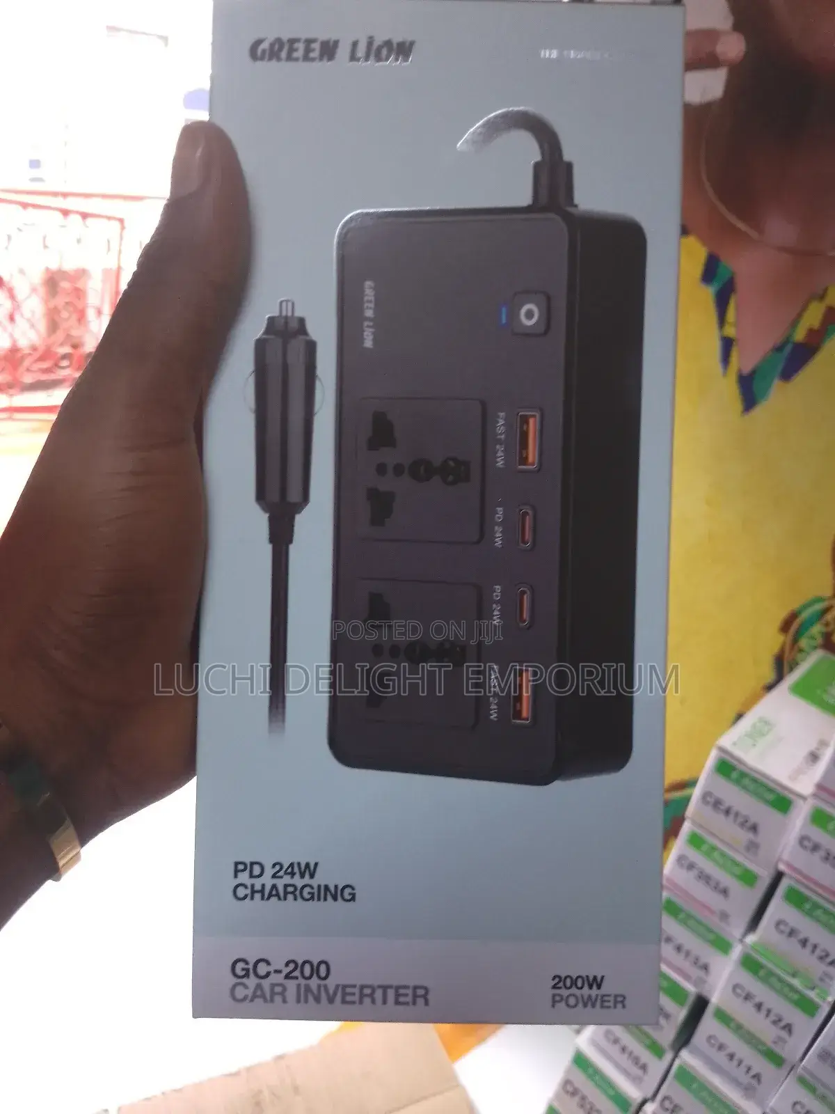 Green Lion Gc-200 Car Inverter - Black