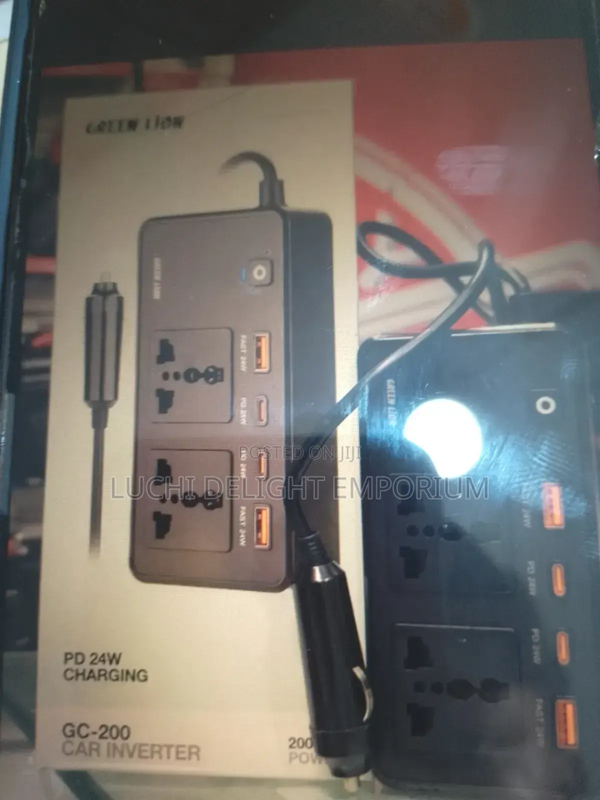 Green Lion Gc-200 Car Inverter - Black
