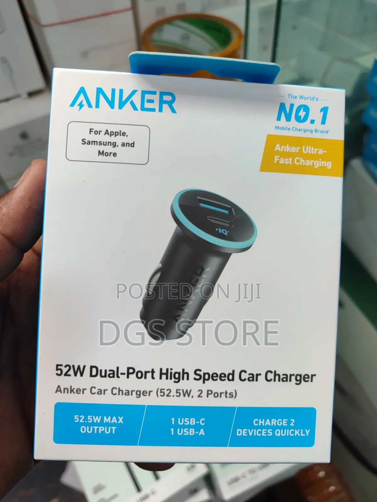 Anker Car Charger 52.5w 2 Port