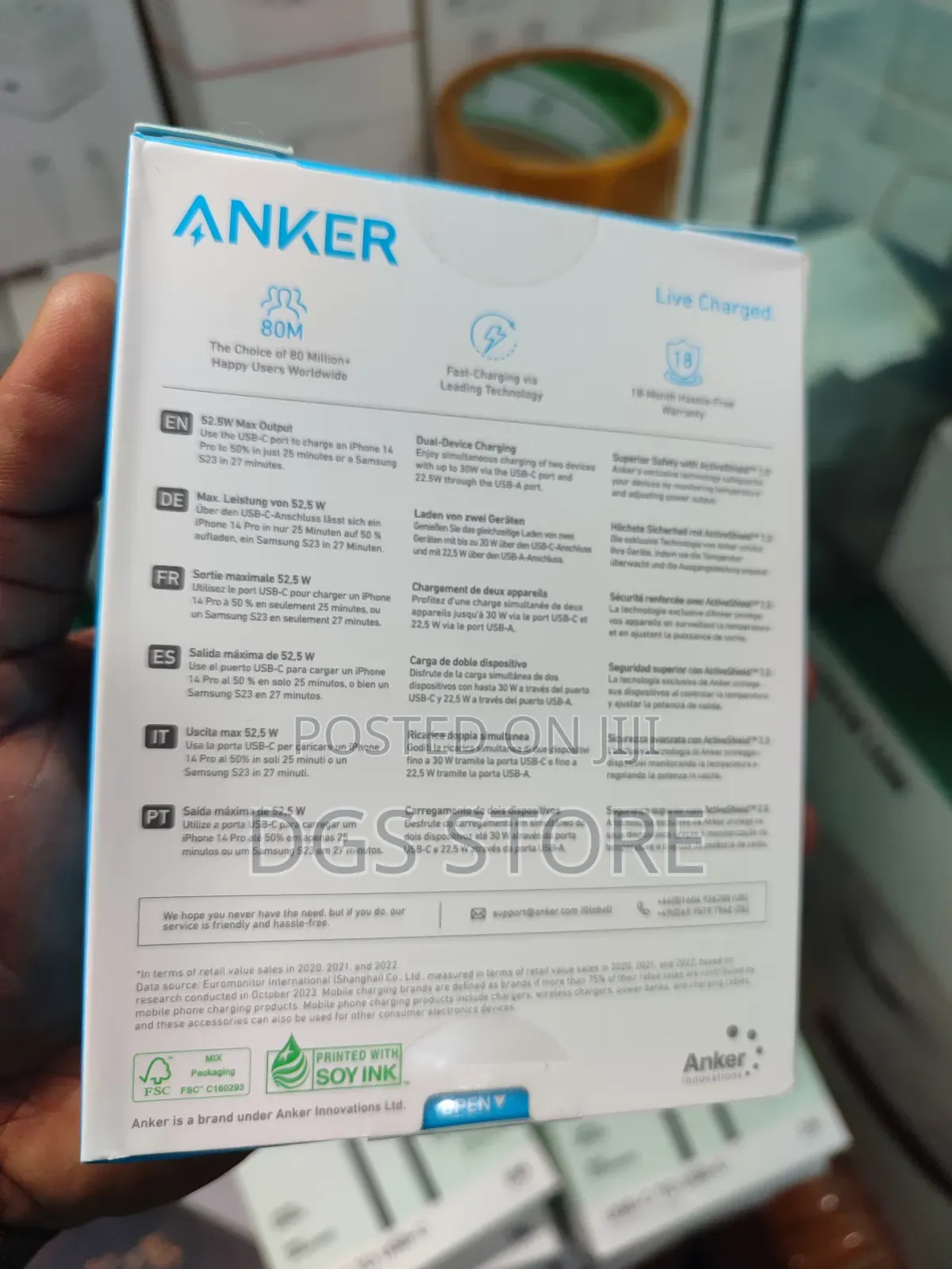 Anker Car Charger 52.5w 2 Port