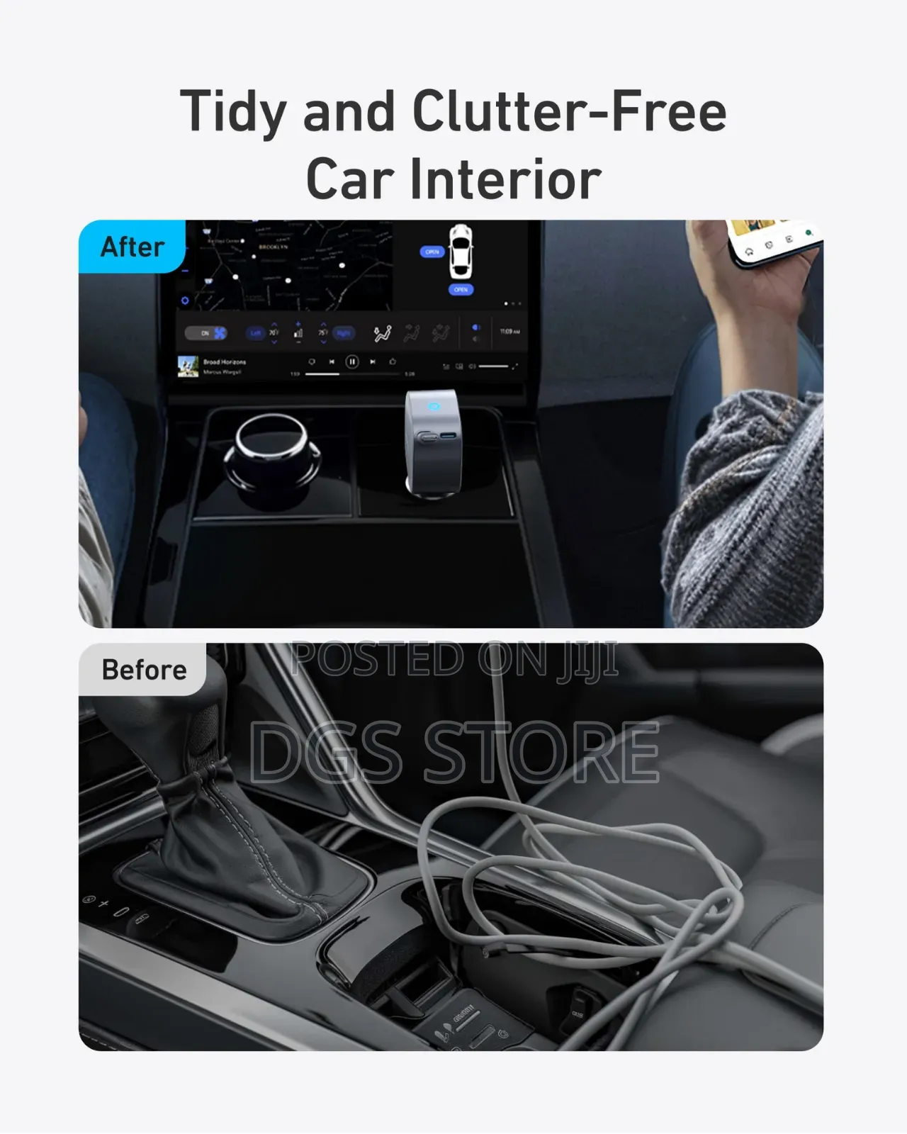 Anker Nano Car Charger 75w 2in1 Clutter