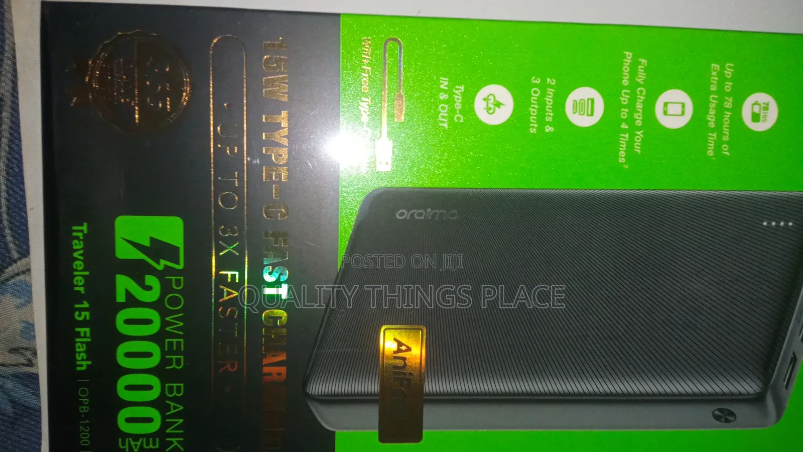 Oraimo 15w 20000mah Powerbank