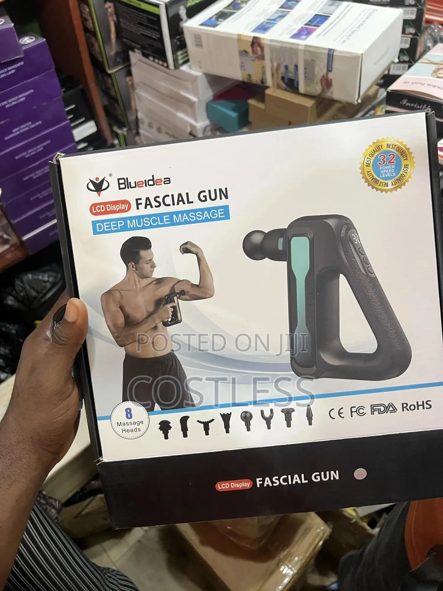 Deep Muscle Electric Massager With 8 Heads