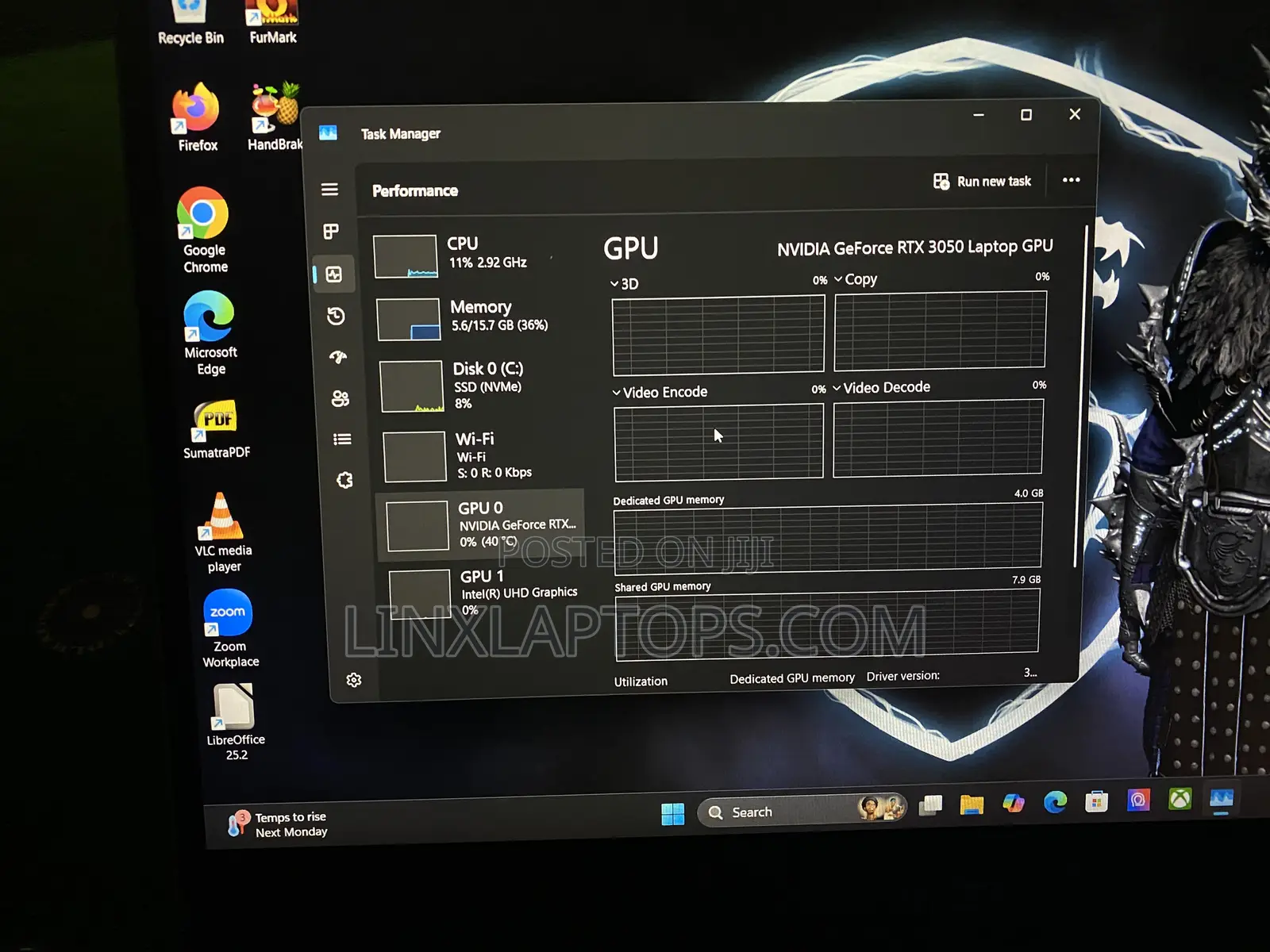 Laptop MSI MSI Sword 15 16GB Intel Core I5 SSD 512GB