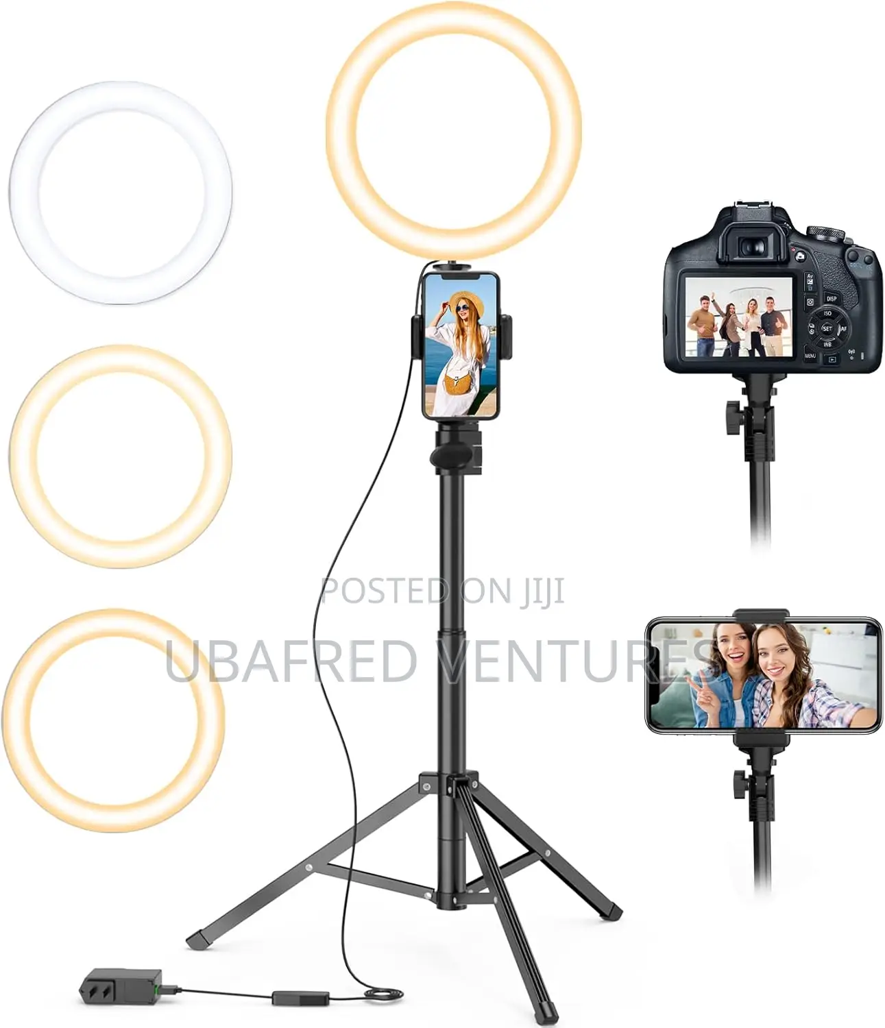Selfie Ring Light With Tripod Stand and Phone Holder Led