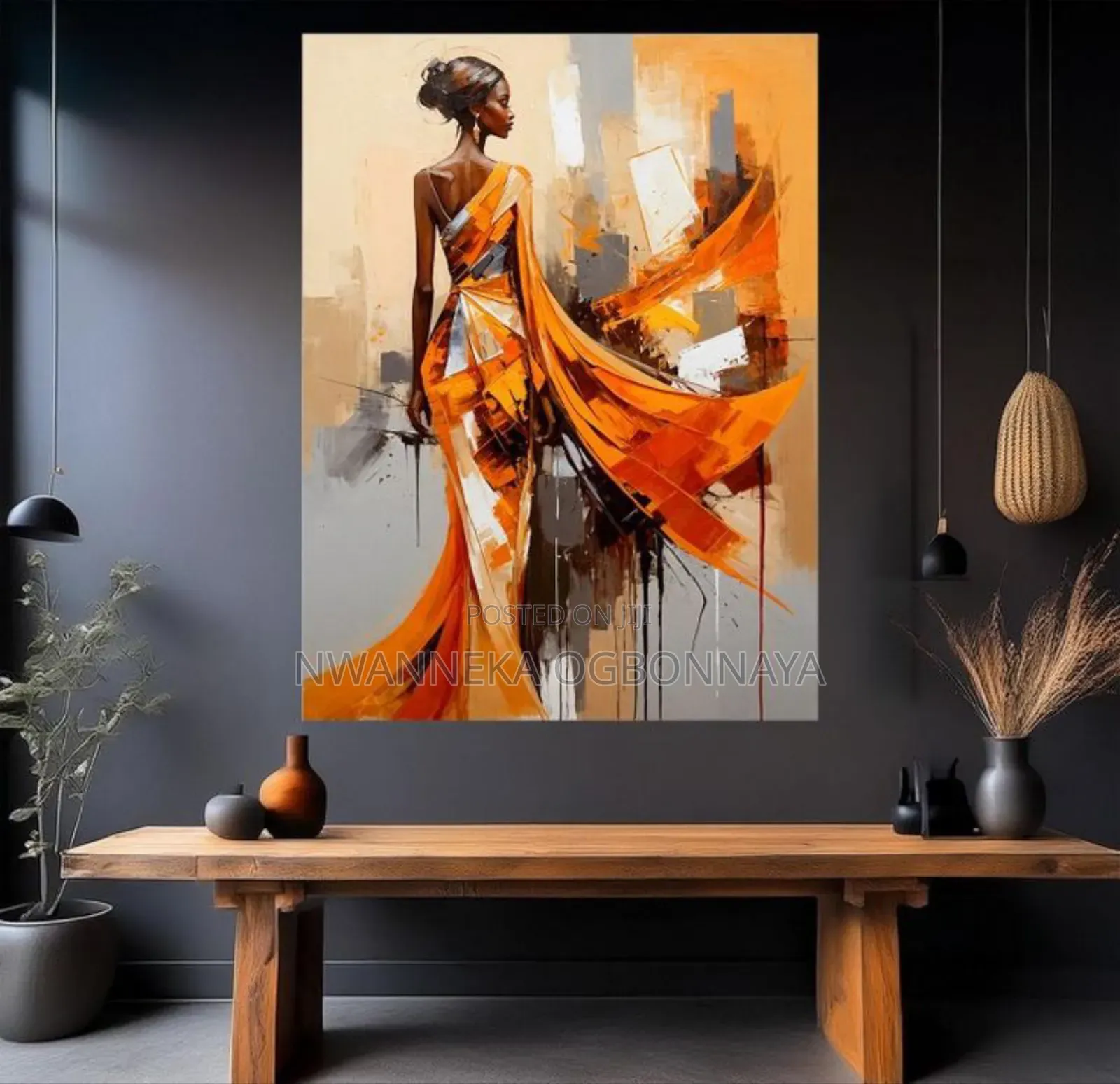 Vibrant Figures Guilty Art Painting Print