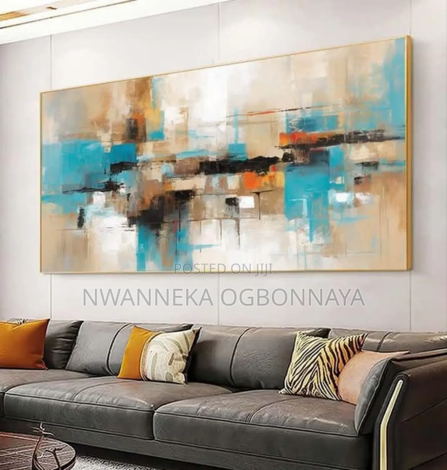 Abstract Style Painting on Canvas for Living Room