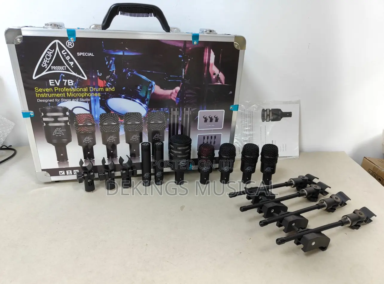 Special Usa 7 Piece Drum Kits and Instrument Microphone