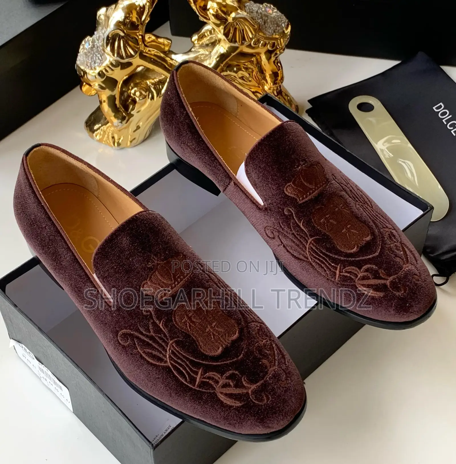 Dg Damask Suede Loafers Shoes in Big Sizes 40-50
