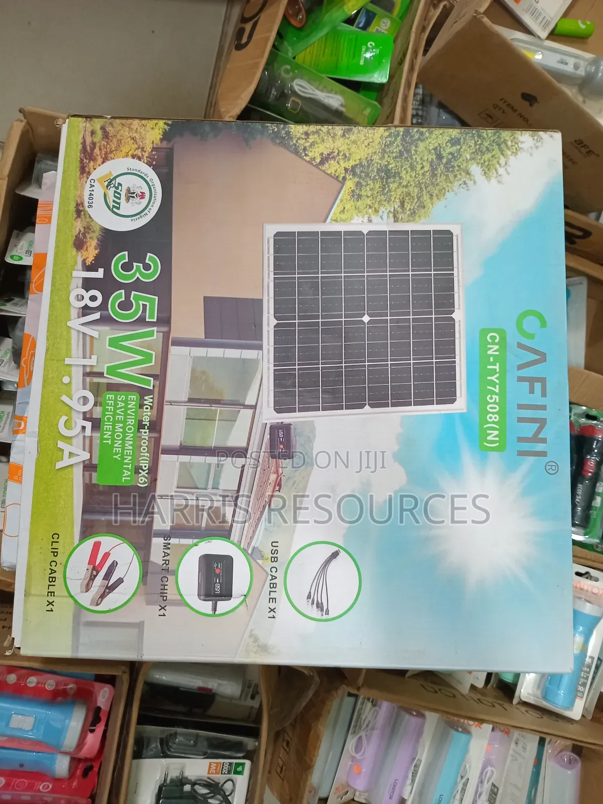 Cafini Solar Panel 35 Watts - 18v 1.95a