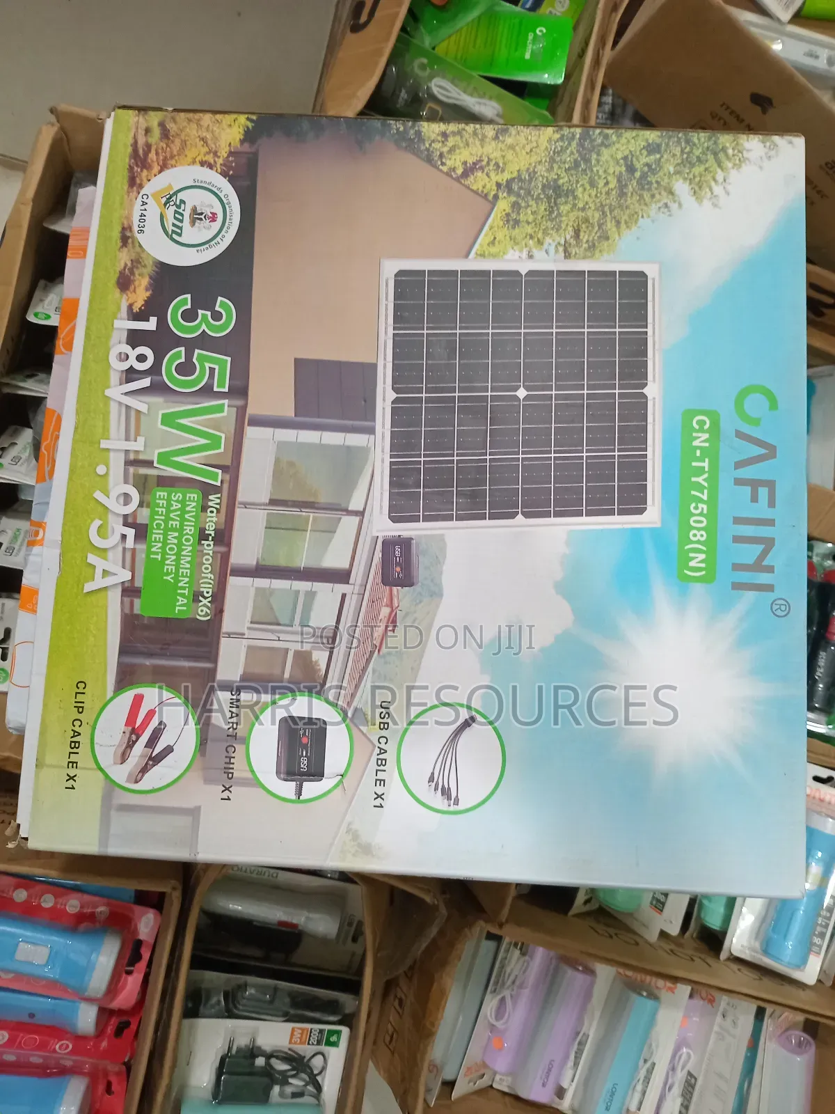 Cafini Solar Panel 35 Watts - 18v 1.95a
