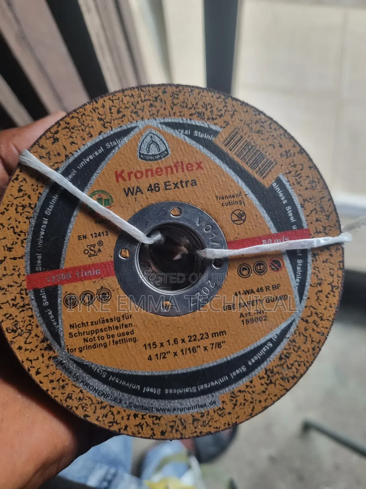 Grinding / Cutting Disc 4.5" Stainless Steel Kronenflex