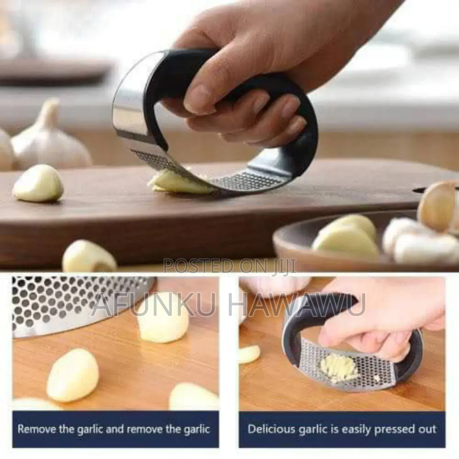 Stainless Ark Garlic Press