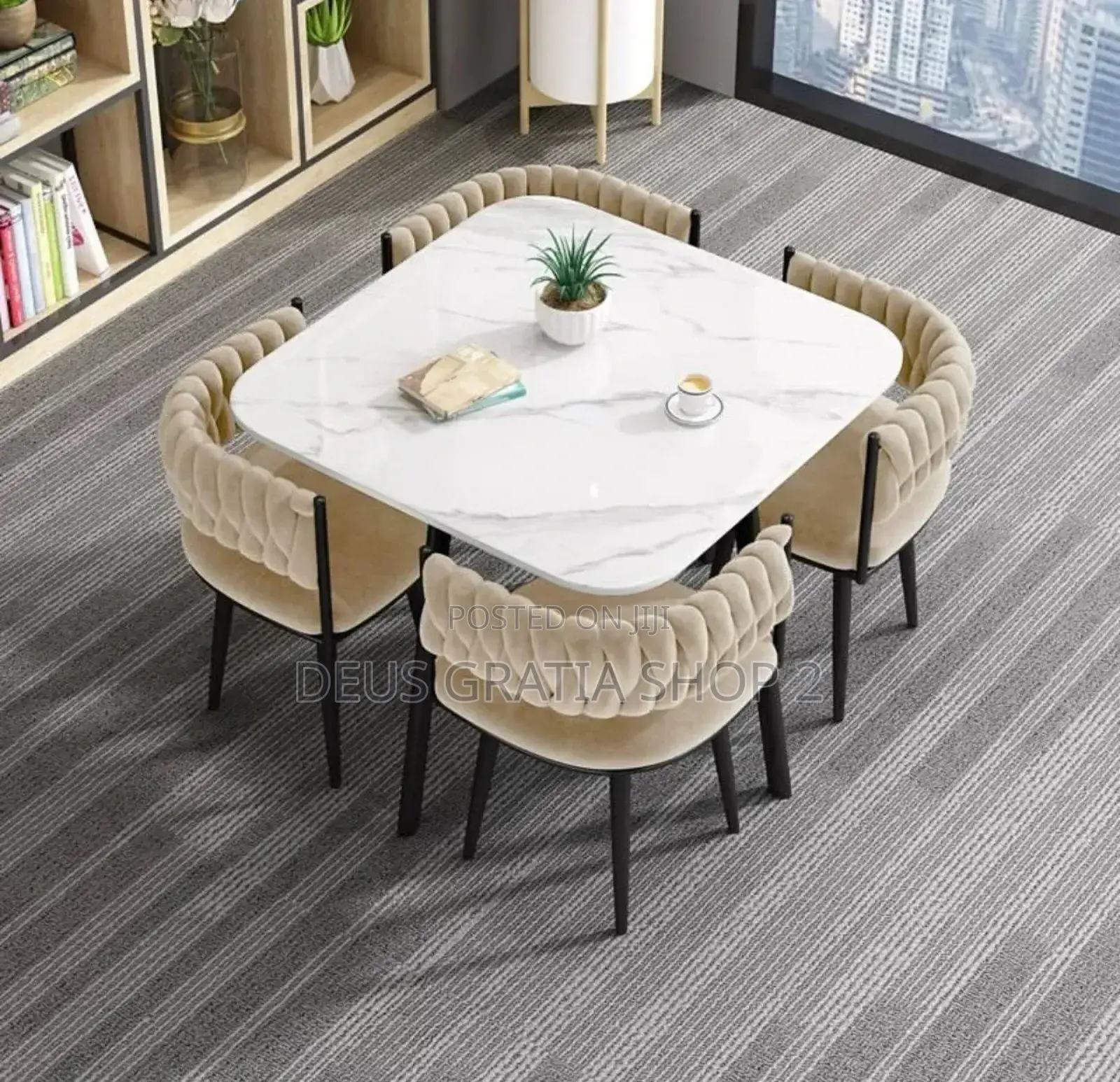 Marble Dining Table and Chairs