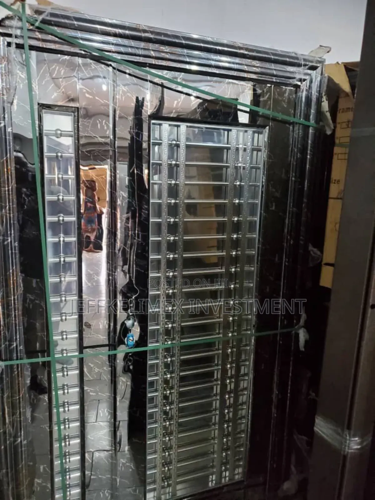 Marble Black Glass Door