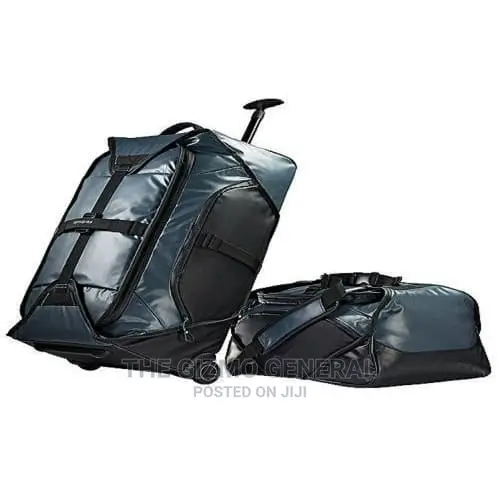 2-Piece Water-Resistant Wheeled Duffel Bag Set - Grey
