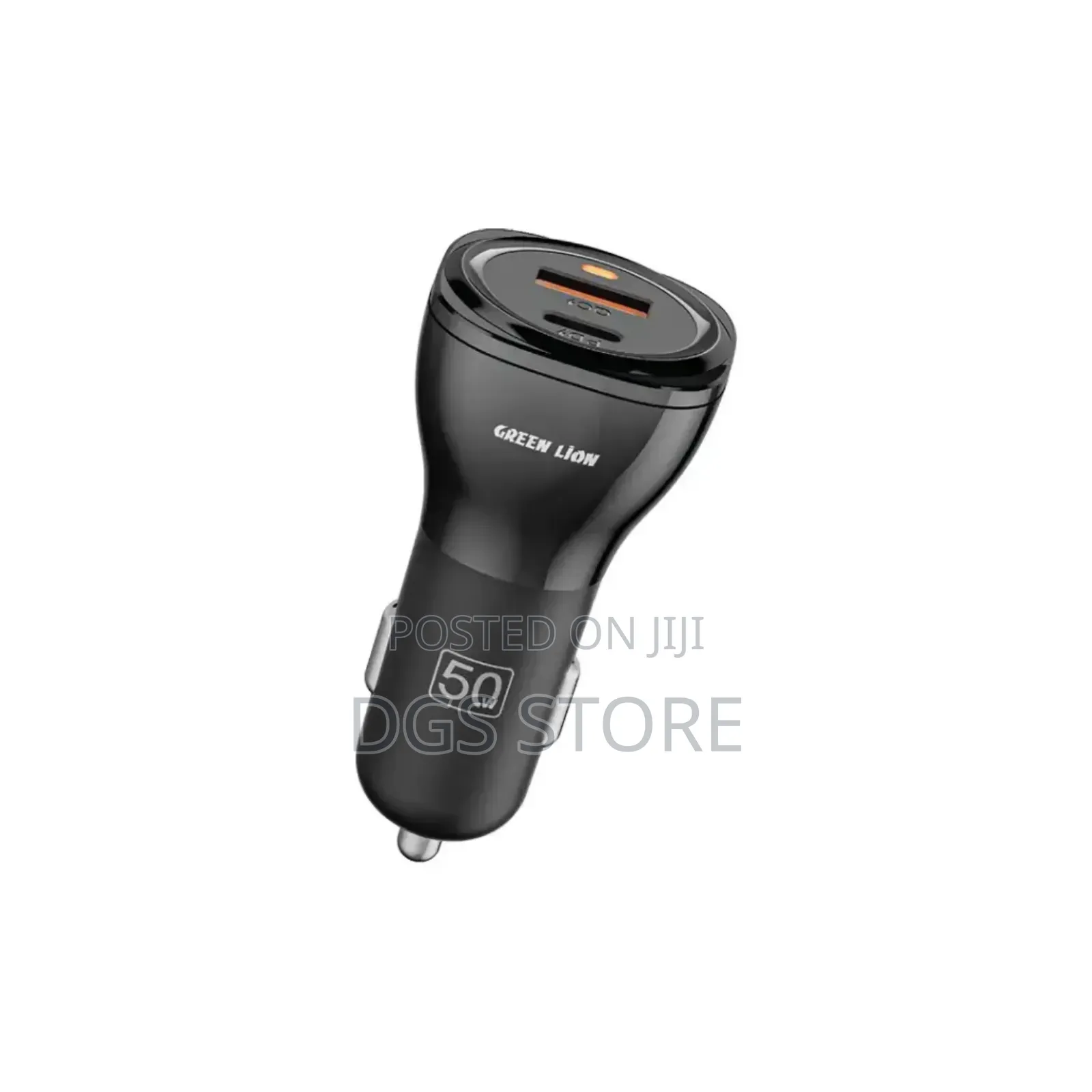 Green Lion Dual Port Car Charger 50w Max Qc 20w Pd 30woutput