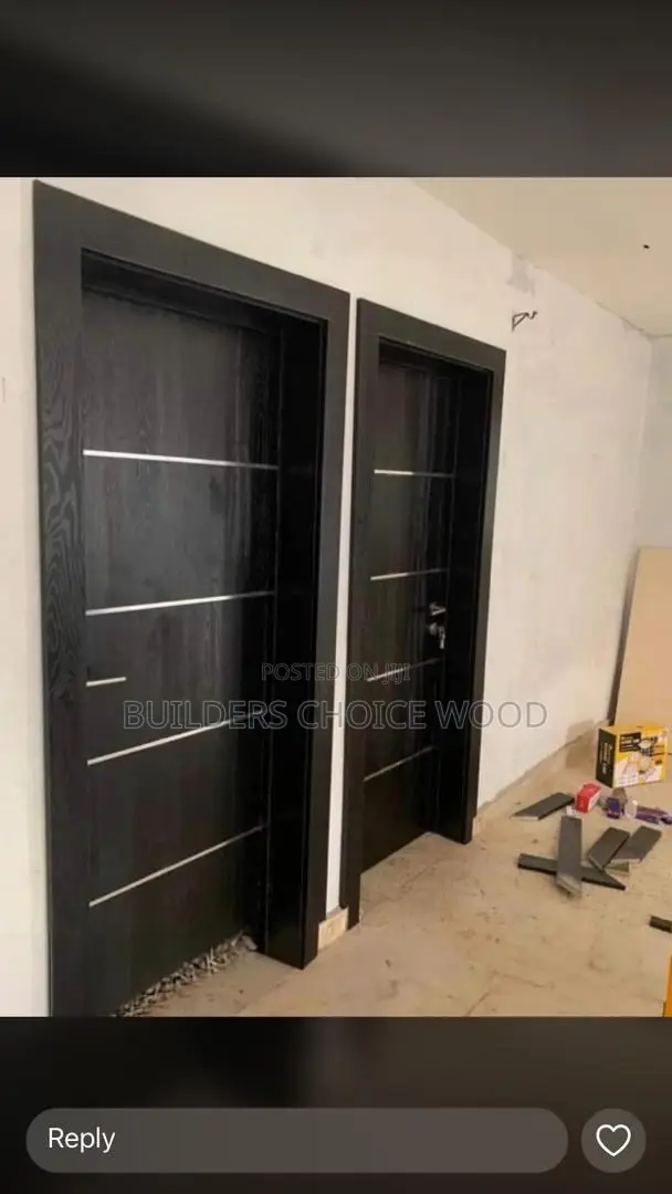Hdf Wooden Doors With Silver Chromes