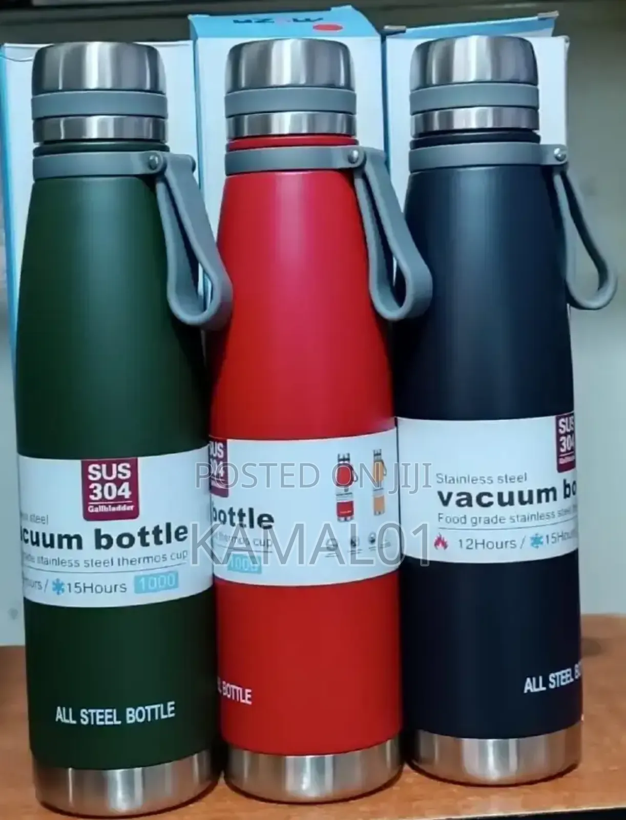 1100ml Insulated Vacuum Water Bottles With Strap