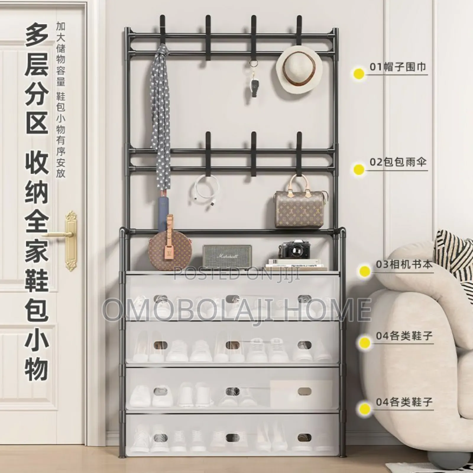 Clothes Hanger Multi Layer Shoe Rack Hat Bag Shelf Organizer