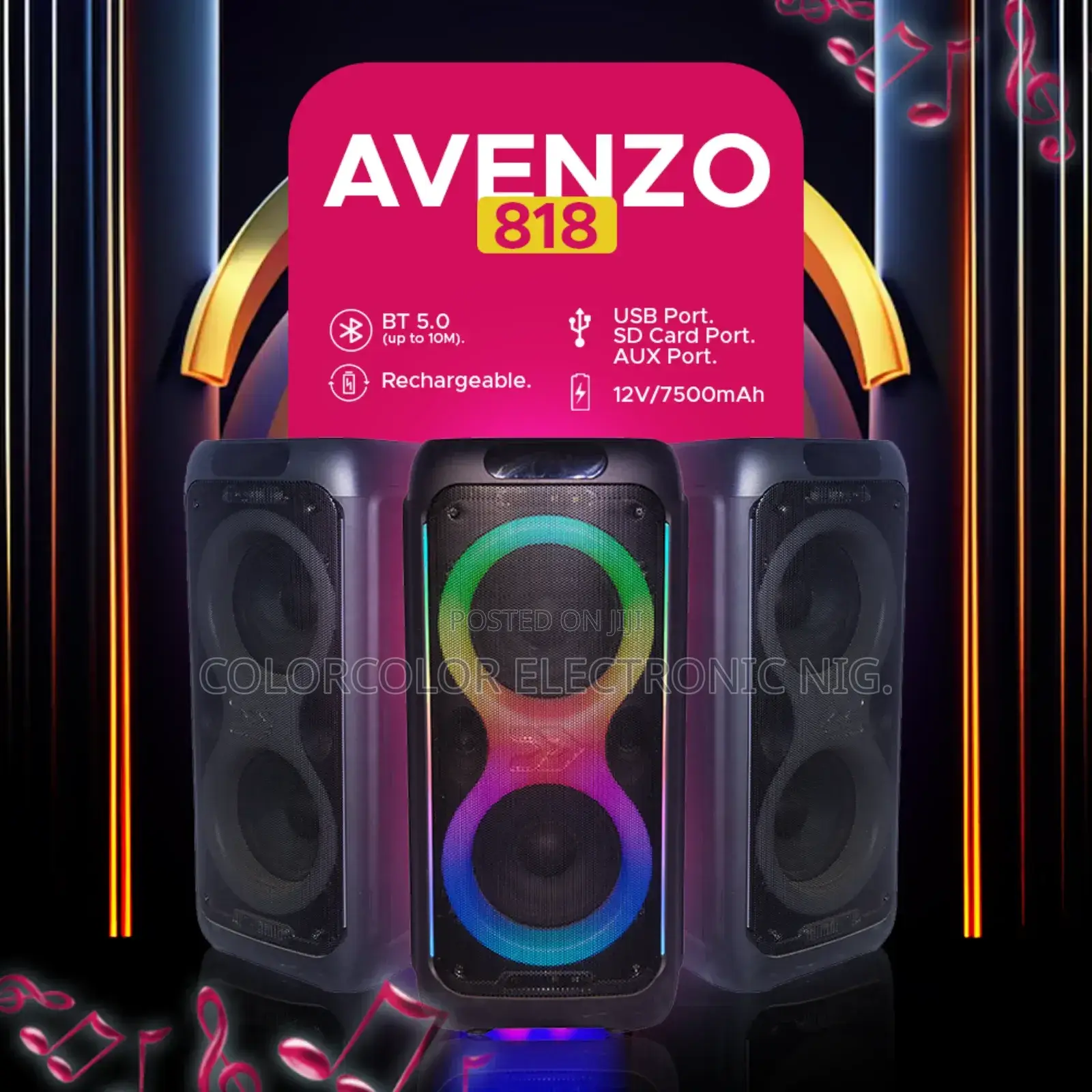 Bluetooth Speaker Avenzo 818