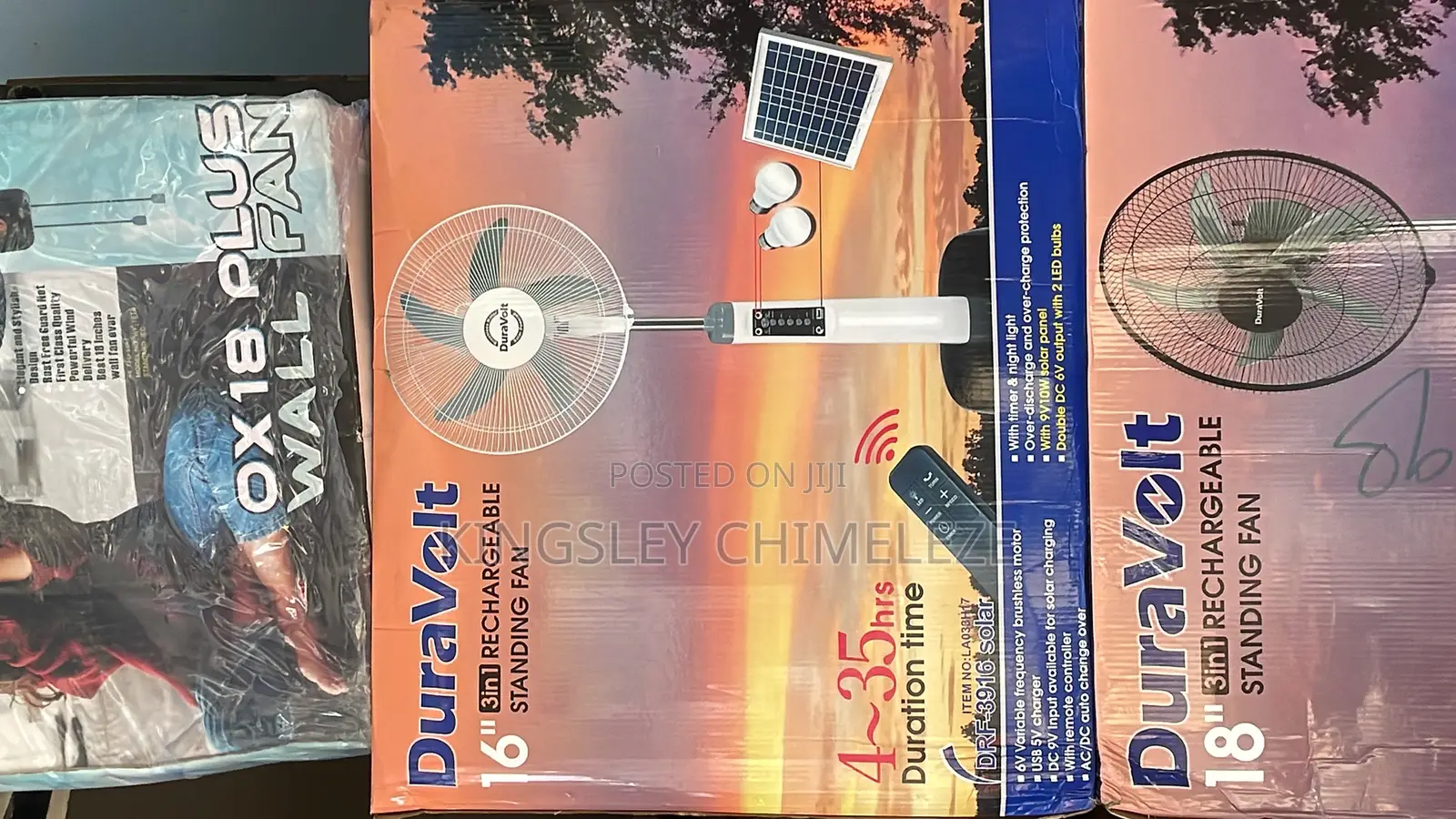Duravolt Solar Standing Fan