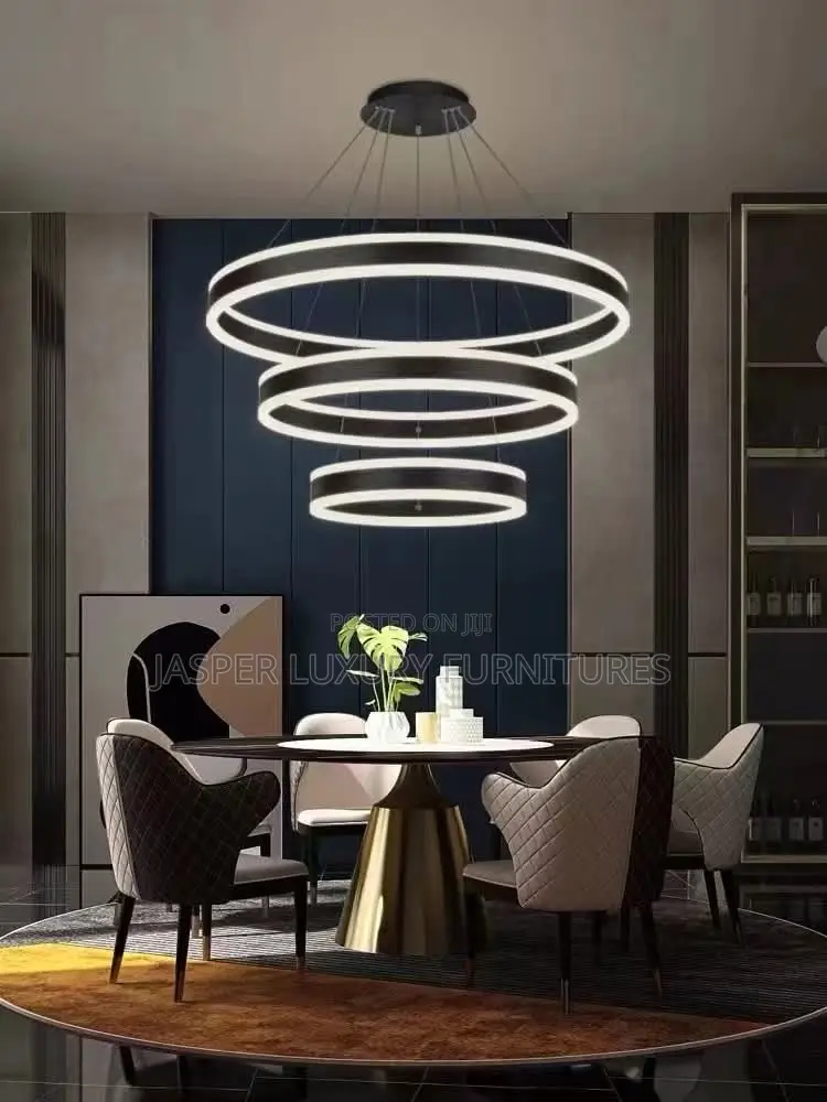 Restaurant Dining Led Pendant Lights Black Gold