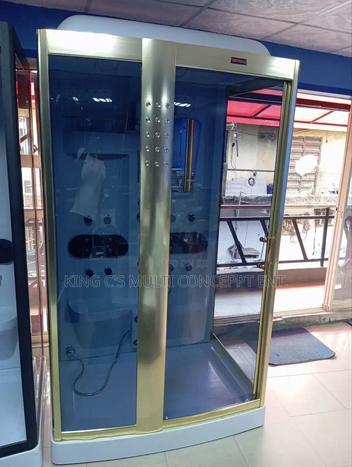 120x120 Gold Shower Room, Hospitality at Your Bathroom