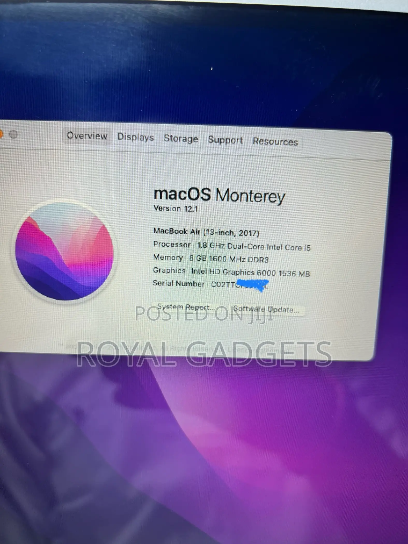 Laptop Apple MacBook Air 2017 8GB Intel Core i5 SSD 256GB