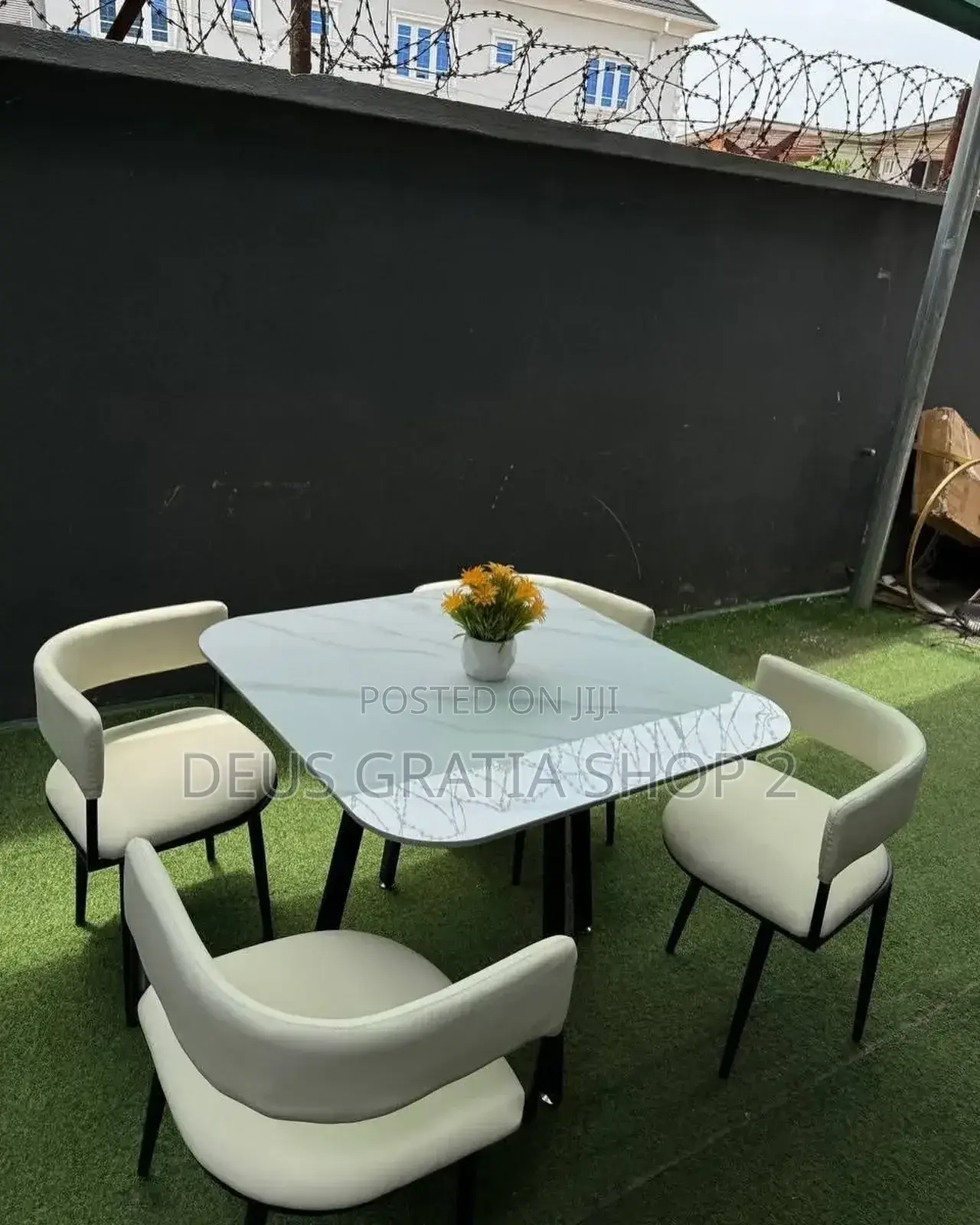 Marble Dining Table Set for 4