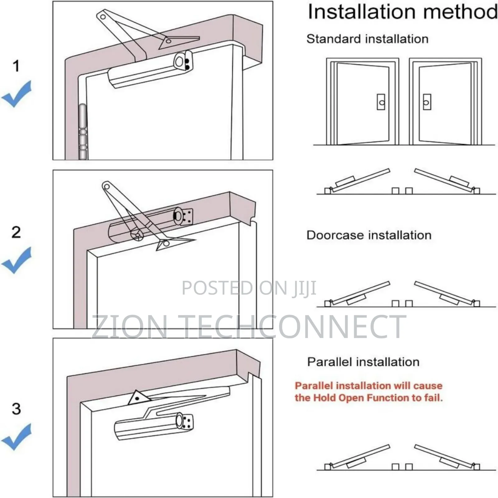 Automatic Door Closer Adjustable Closing Speed