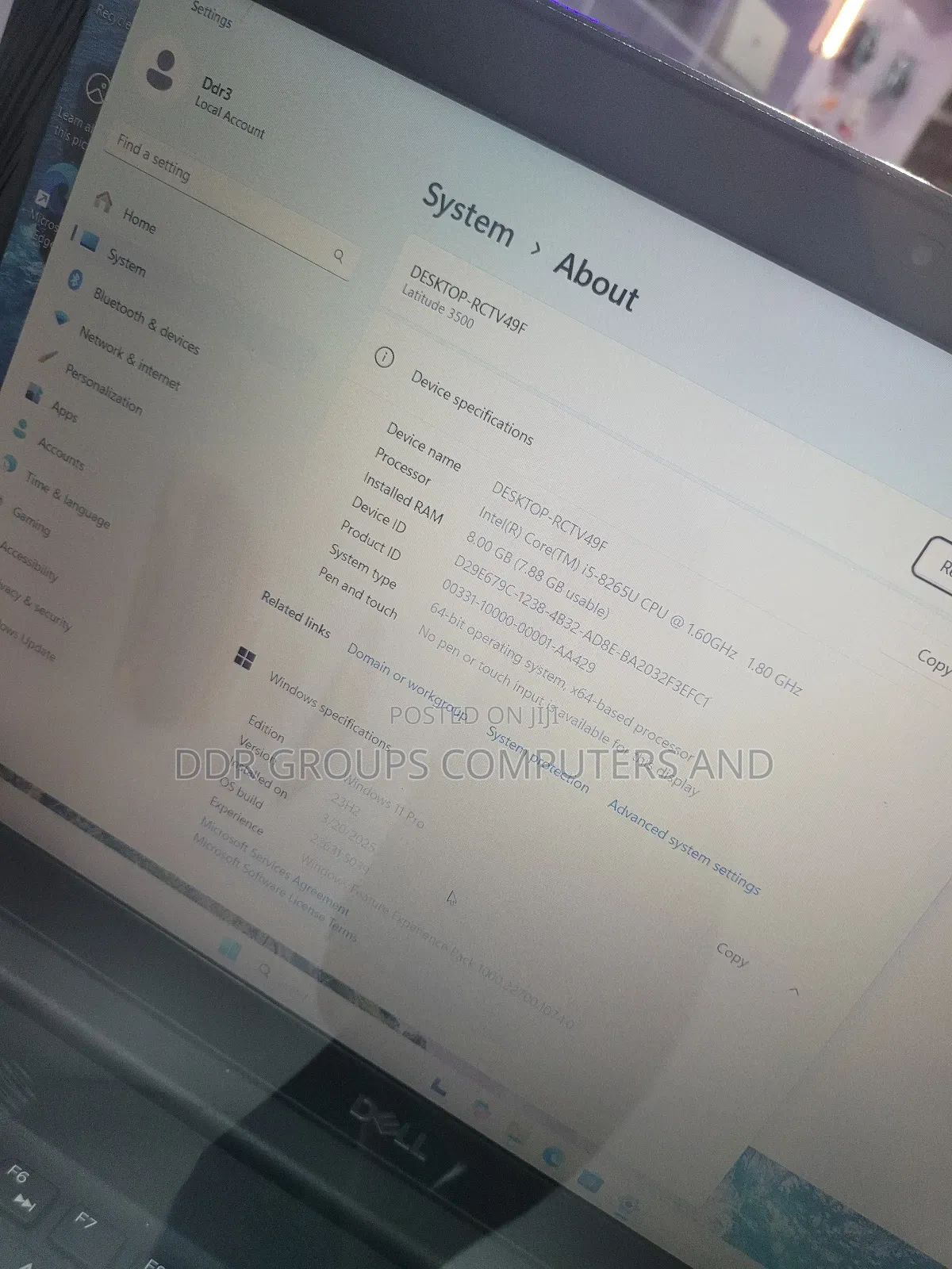Laptop Dell Latitude 15 3560 8GB Intel Core i5 SSD 256GB