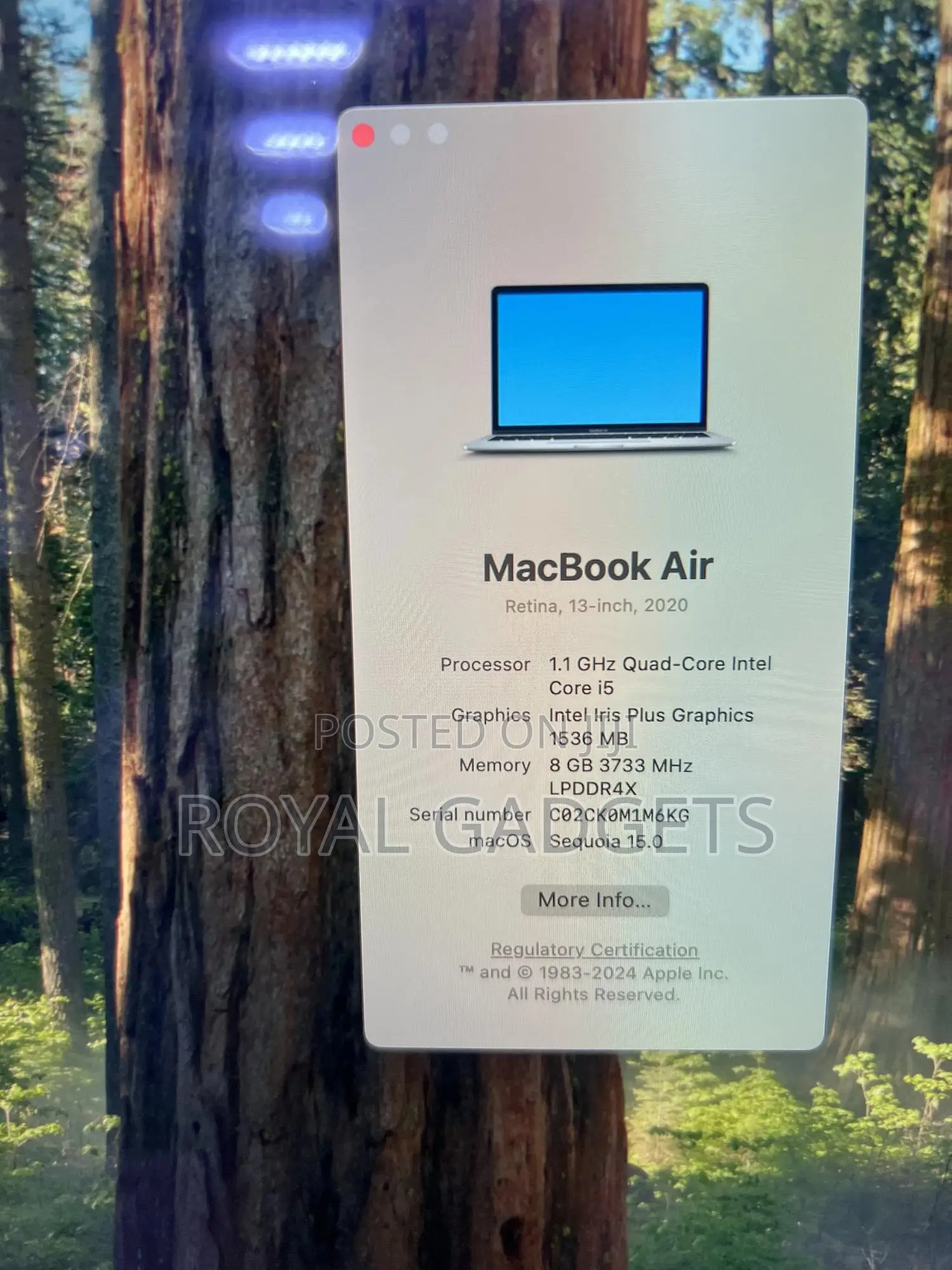 Laptop Apple MacBook Air 2020 8GB Intel Core I5 SSD 512GB