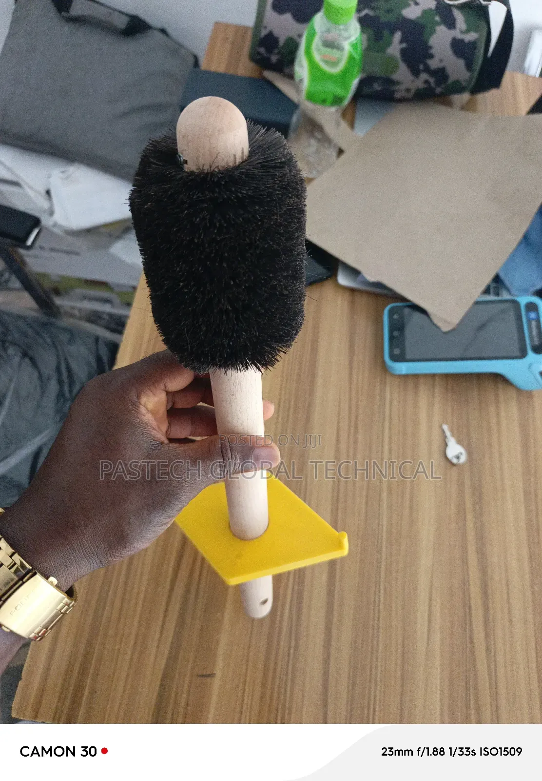 Dope Brush Straight Wood Handle Dope Brush With Guard