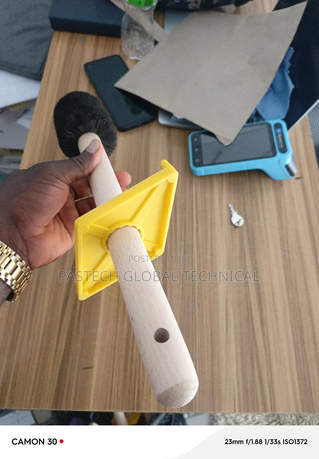 Dope Brush Straight Wood Handle Dope Brush With Guard