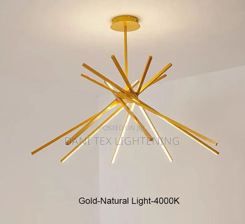 Nordic Black White Aluminum Long Led Pendant Light Living