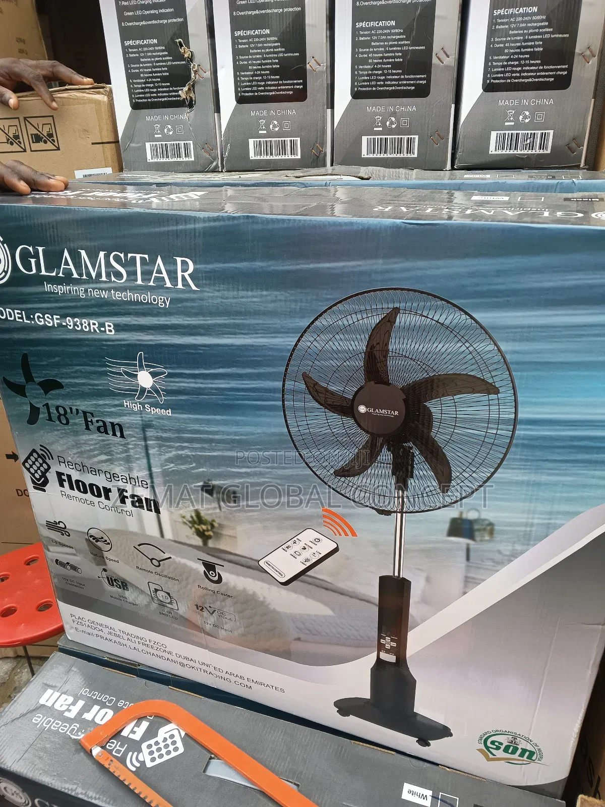 18inches Glamour Rechargeable Fan