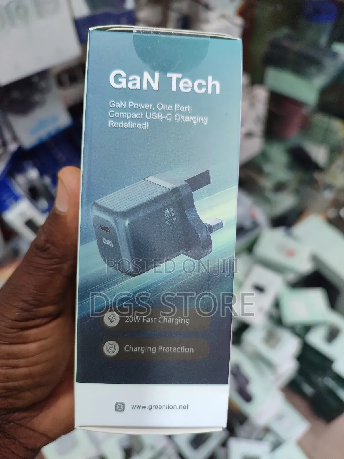 Green Lion Ultra Compact Gan Wall Charger With Type C to C