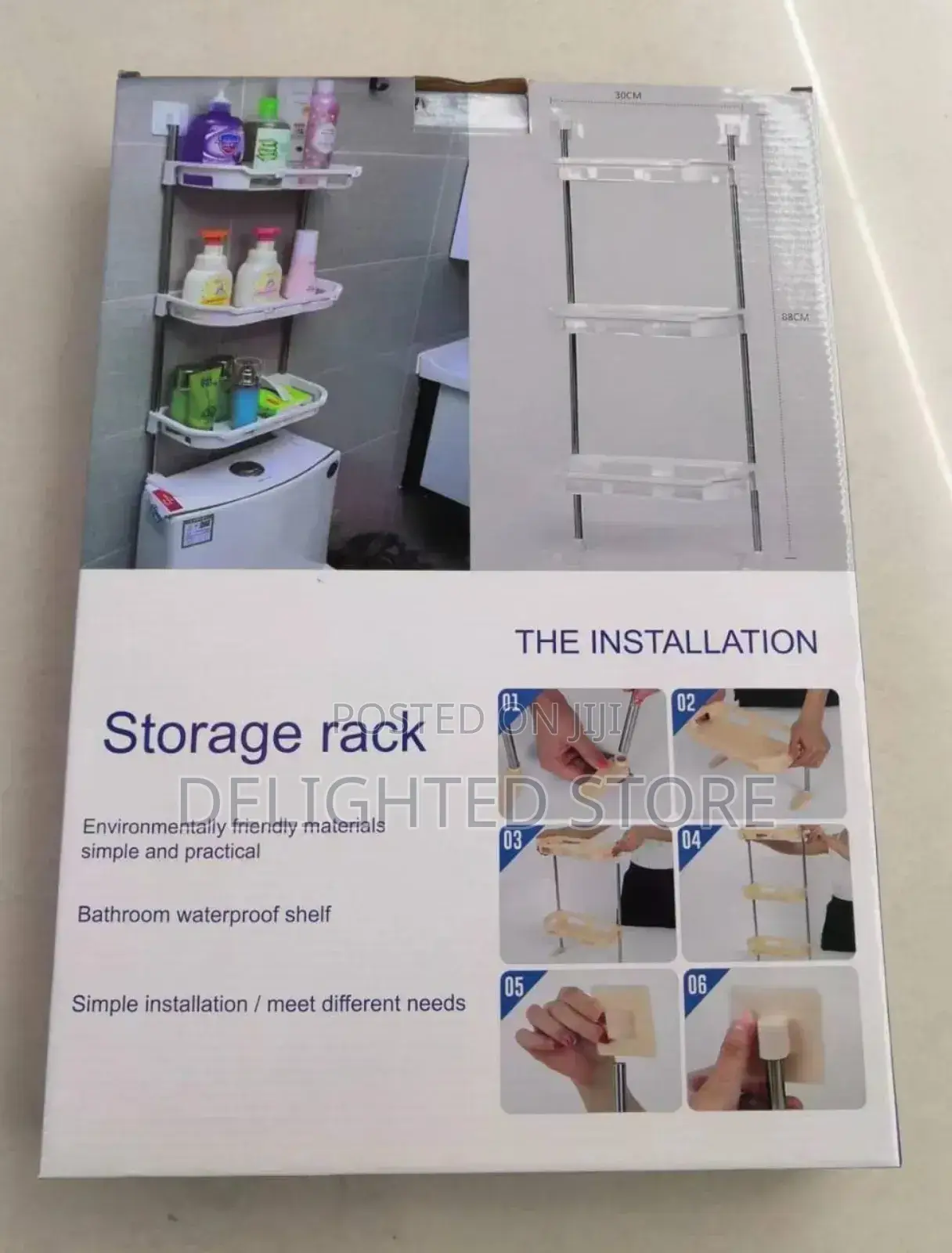 3-Storey Above Toilet Tank Bathroom Accessories Organizer
