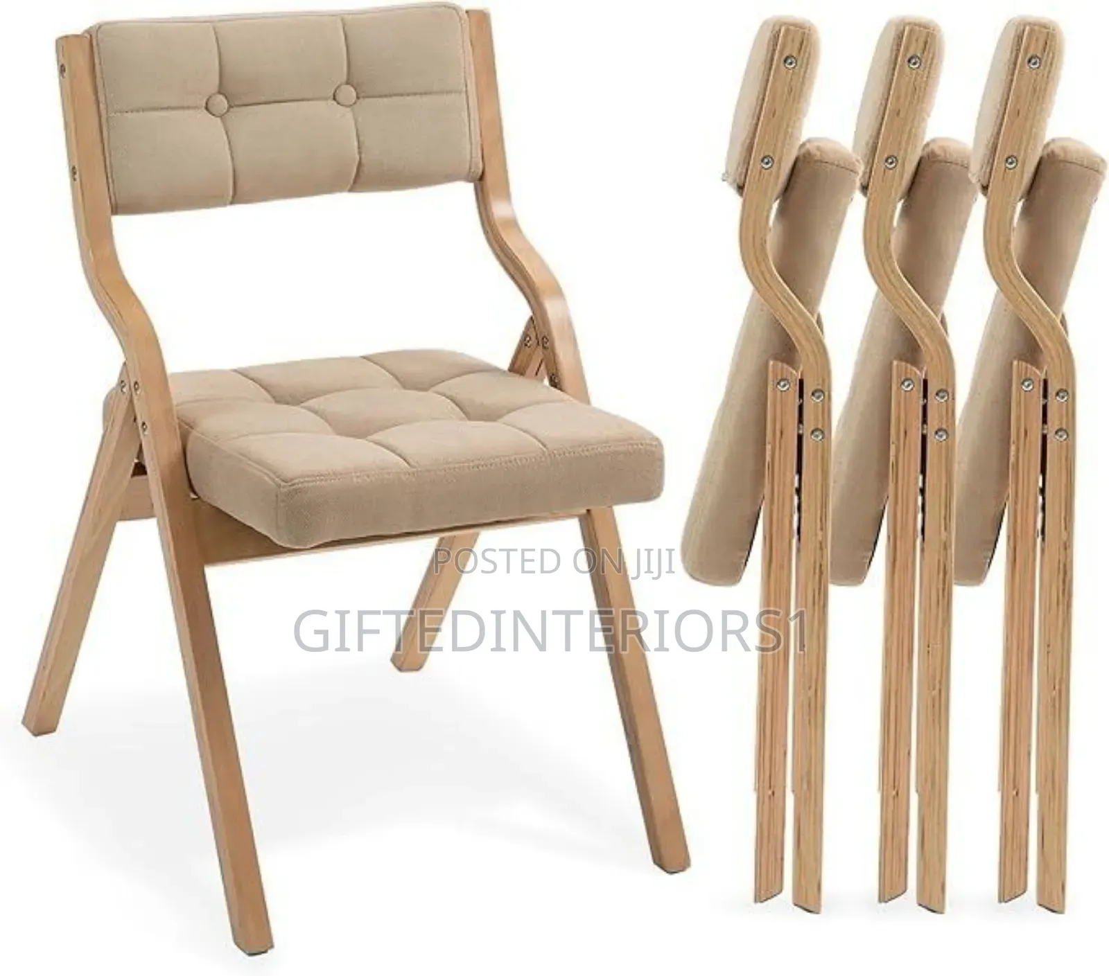 Wooden Padded Folding Chair