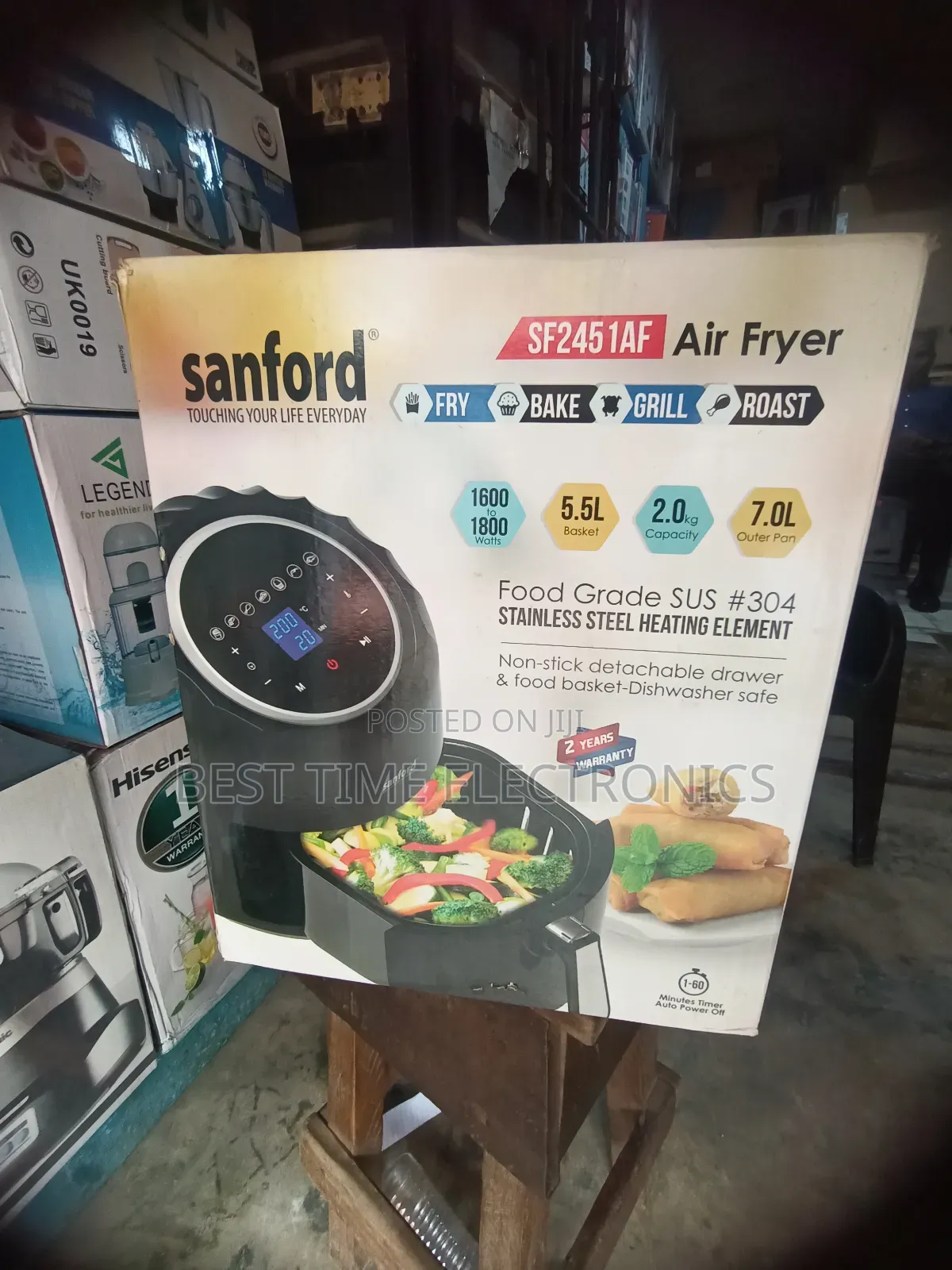 5.5l Sanford Digital Air Fryer - Sf-2451af