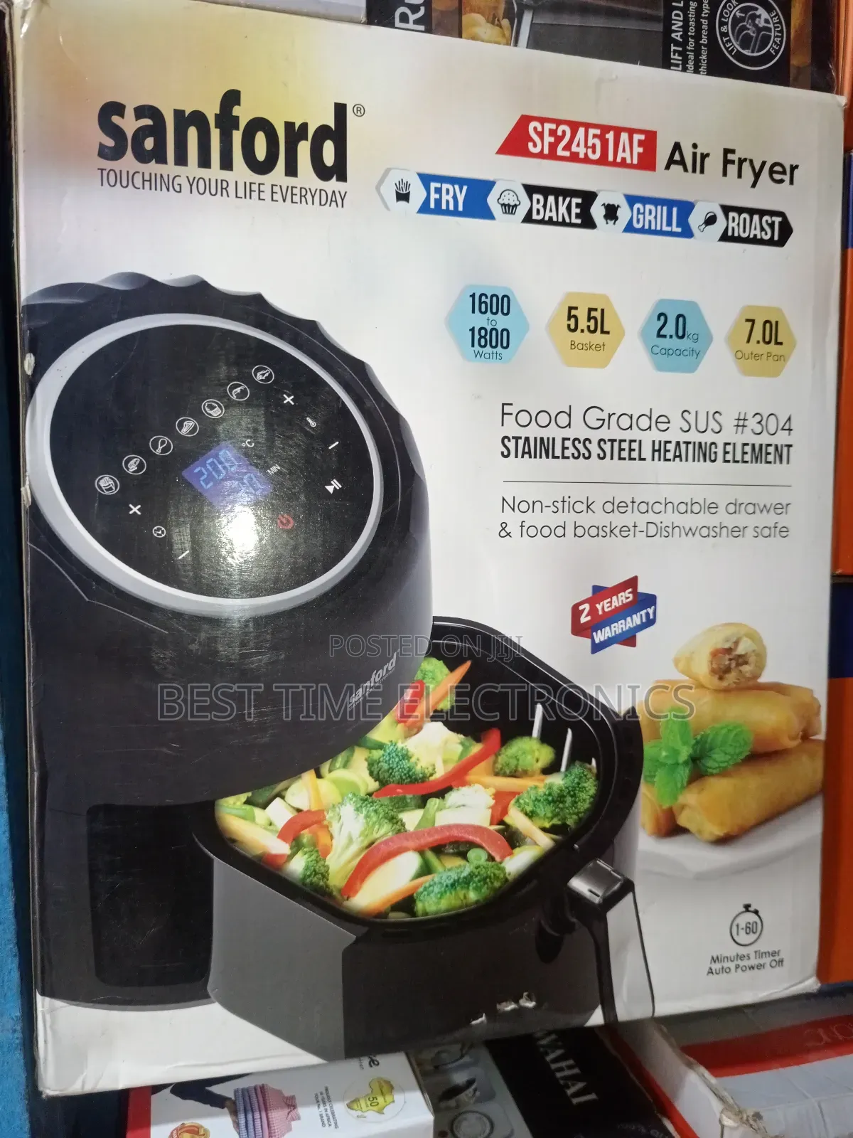 5.5l Sanford Digital Air Fryer - Sf-2451af
