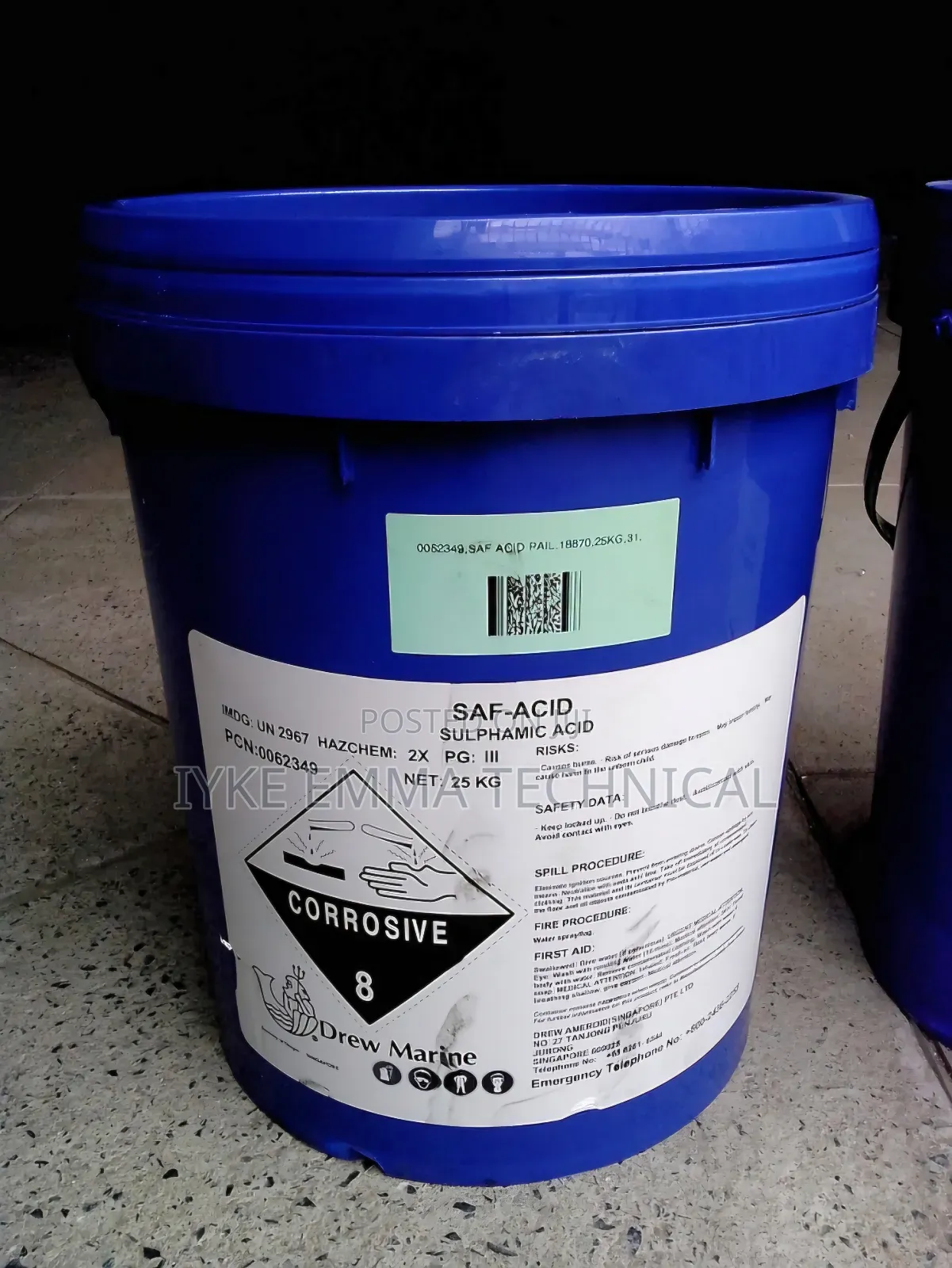 Saf-acid Sulphamic Acid 25kg Pail