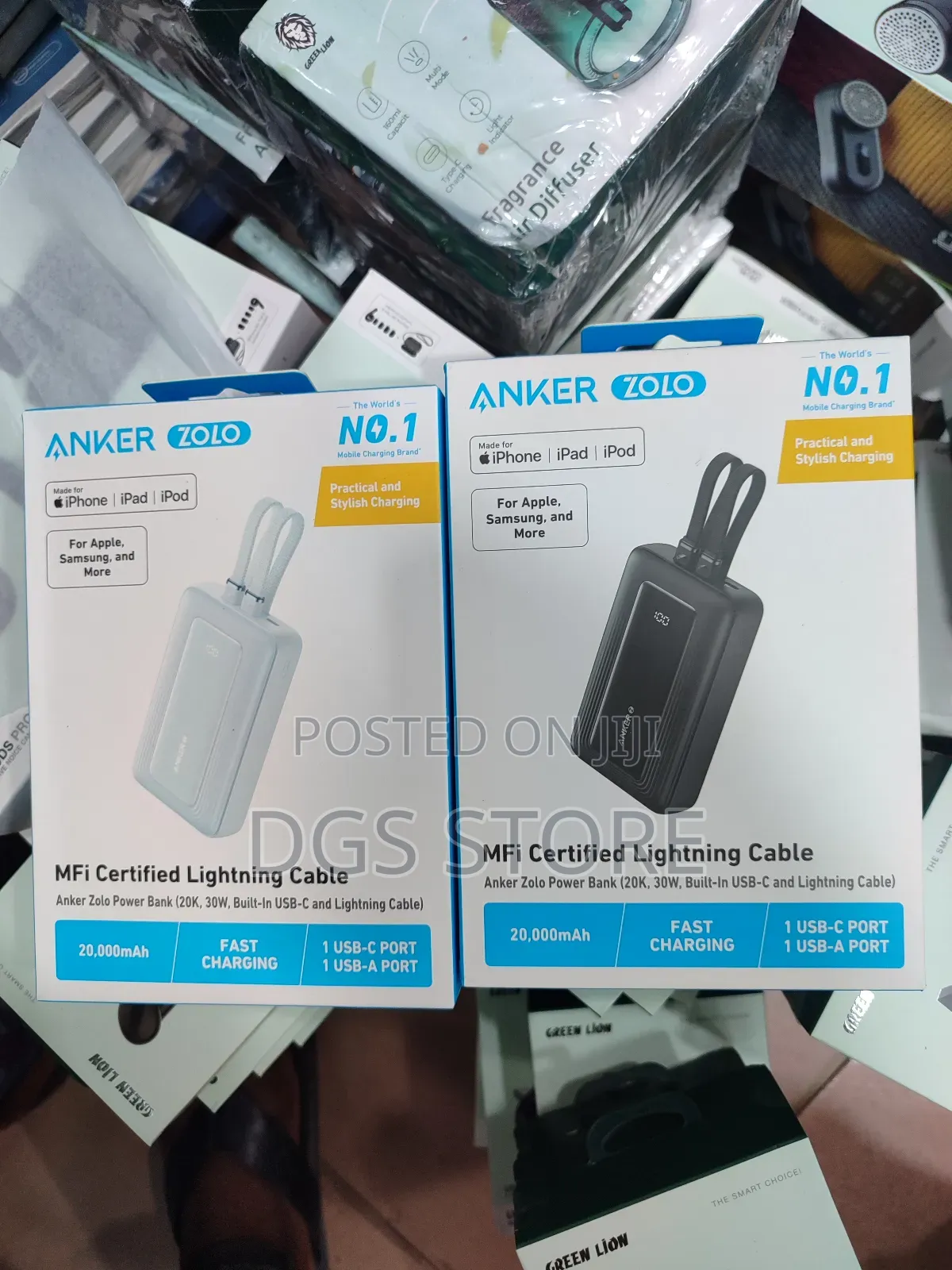 Anker Zolo Power Bank 20,000mah 30w Built-Inusbc Lightning