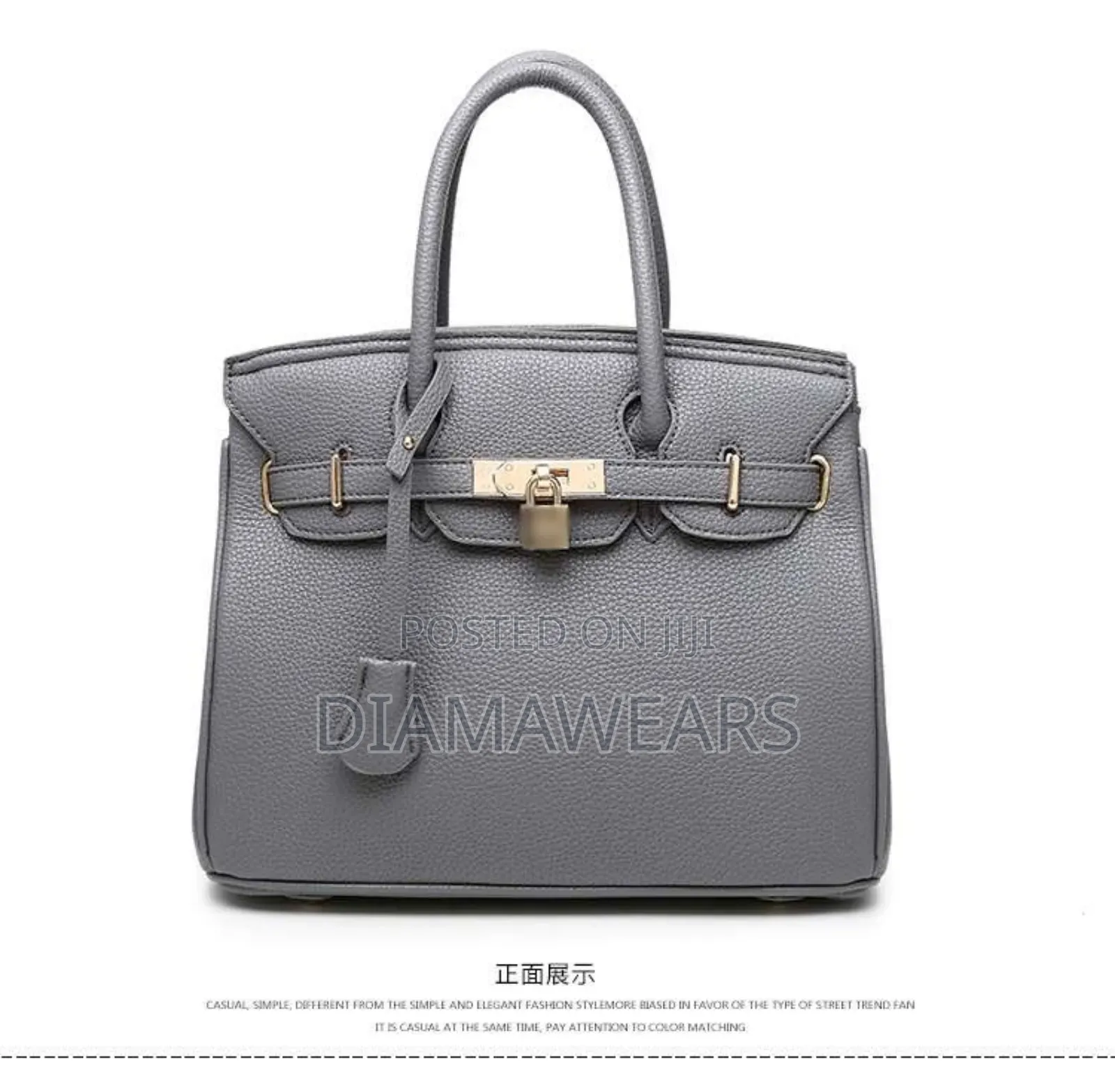 Grey Stylish Zip Ladies Hand Bag
