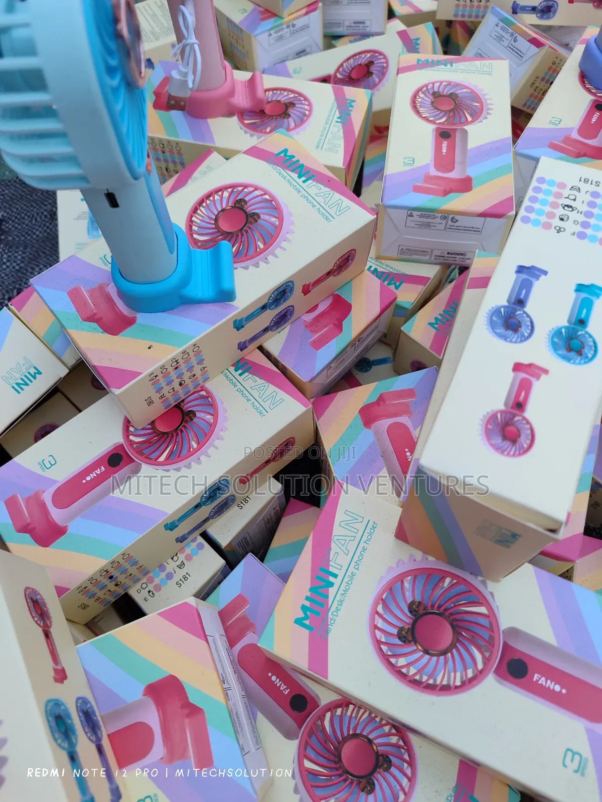 Rechargeable Mini Handheld Fan With Phone Holder