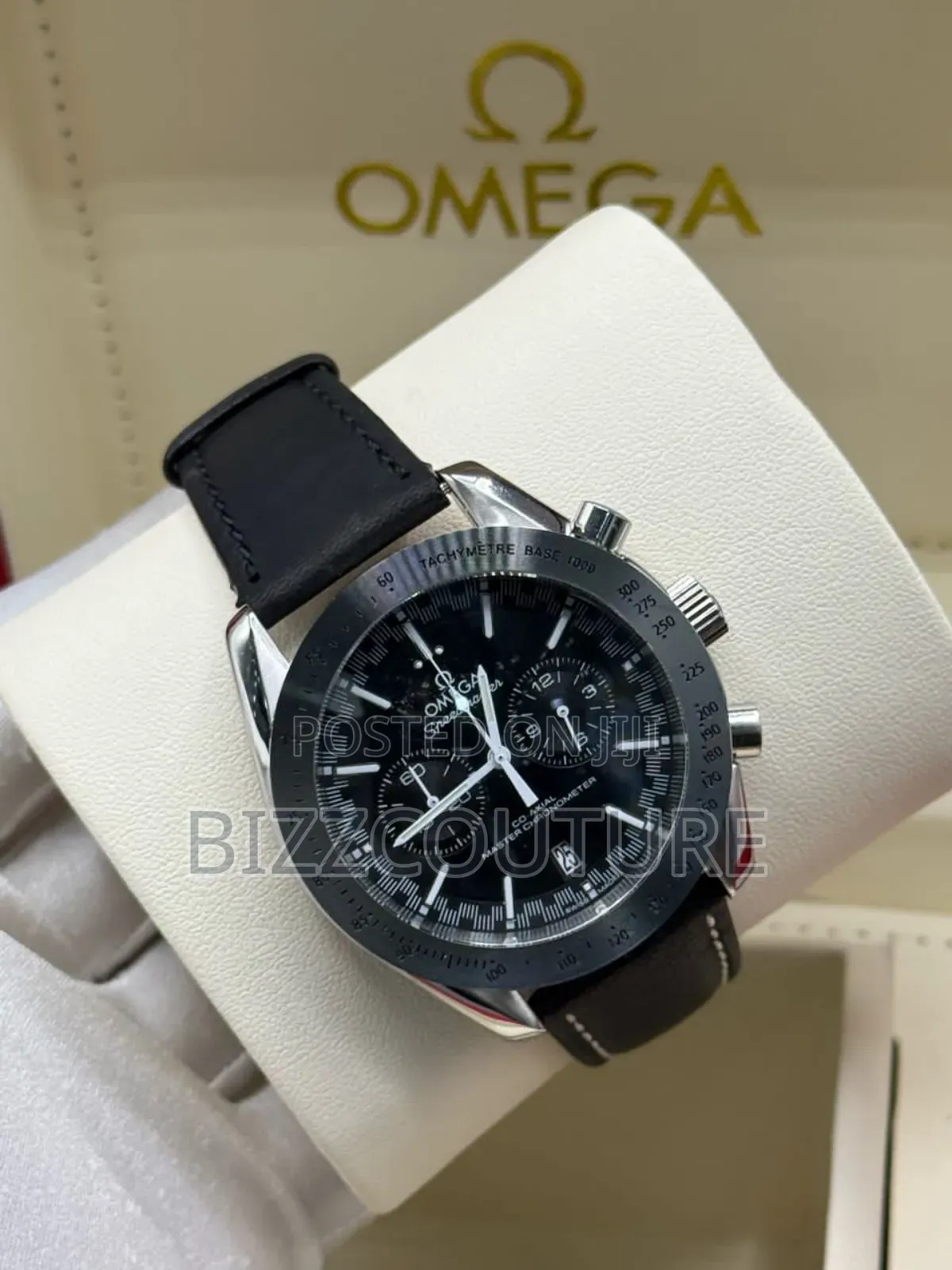Original Omega Leather Strap Watch Available in Store