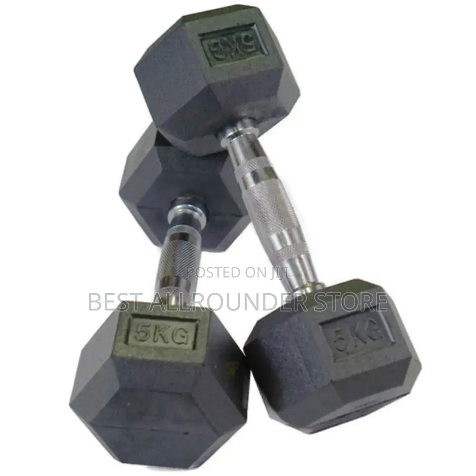 A Pair of 5kg Hexagon Dumbbell