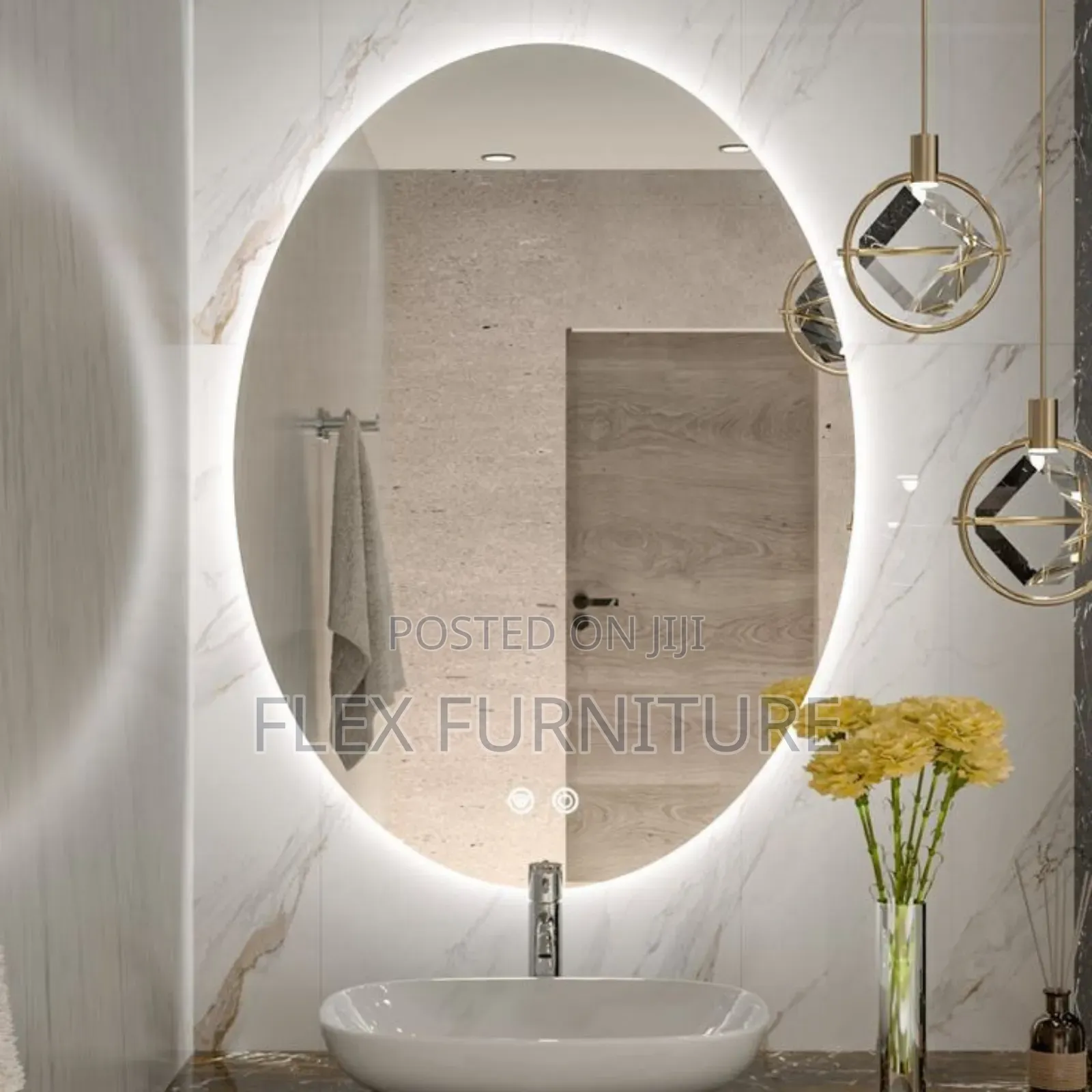 Round Mirror With Lights